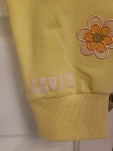 Levi’s Knit Joggers Pull On Pants Youth LGG 12-13 Years Stretch Yellow Flowers - Picture 8 of 17