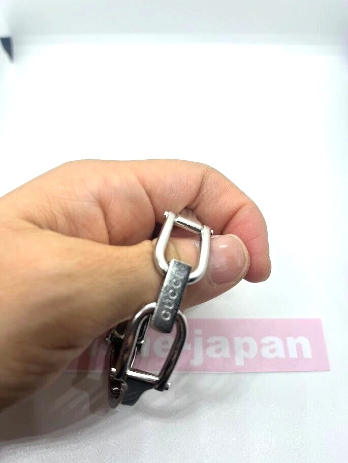 Reloj MUJER GUCCI 1500L Plateado Blanco Vintage Casi Como Nuevo Funcionando Japón Envío Gratis Foto 3 de 4