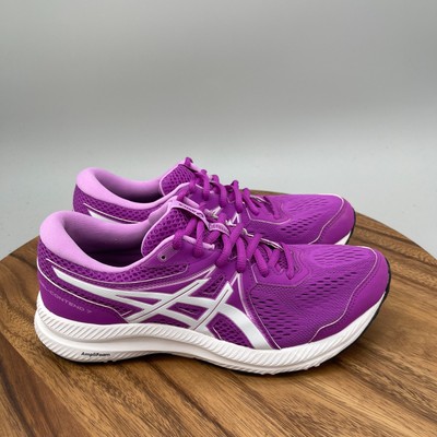Asics Gel Contend 7 Shoes Womens Size 8.5 Purple Running Comfort Walking Sneaker
