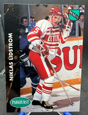 1991-92 Parkhurst #37 Niklas Lidstrom Rookie RC Card Red Wings