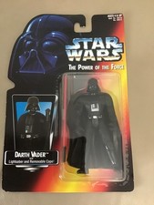 1995 Star Wars POTF DARTH VADER Long Lightsaber & Cape Red Card Kenner NEW