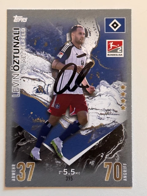 Levin Öztunali Match Attax 23/24 Bundesliga Hamburger SV HSV Autogramm signiert