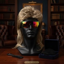 Men'S Mullet Wig 80S Costume Accessory Cosplay Halloween