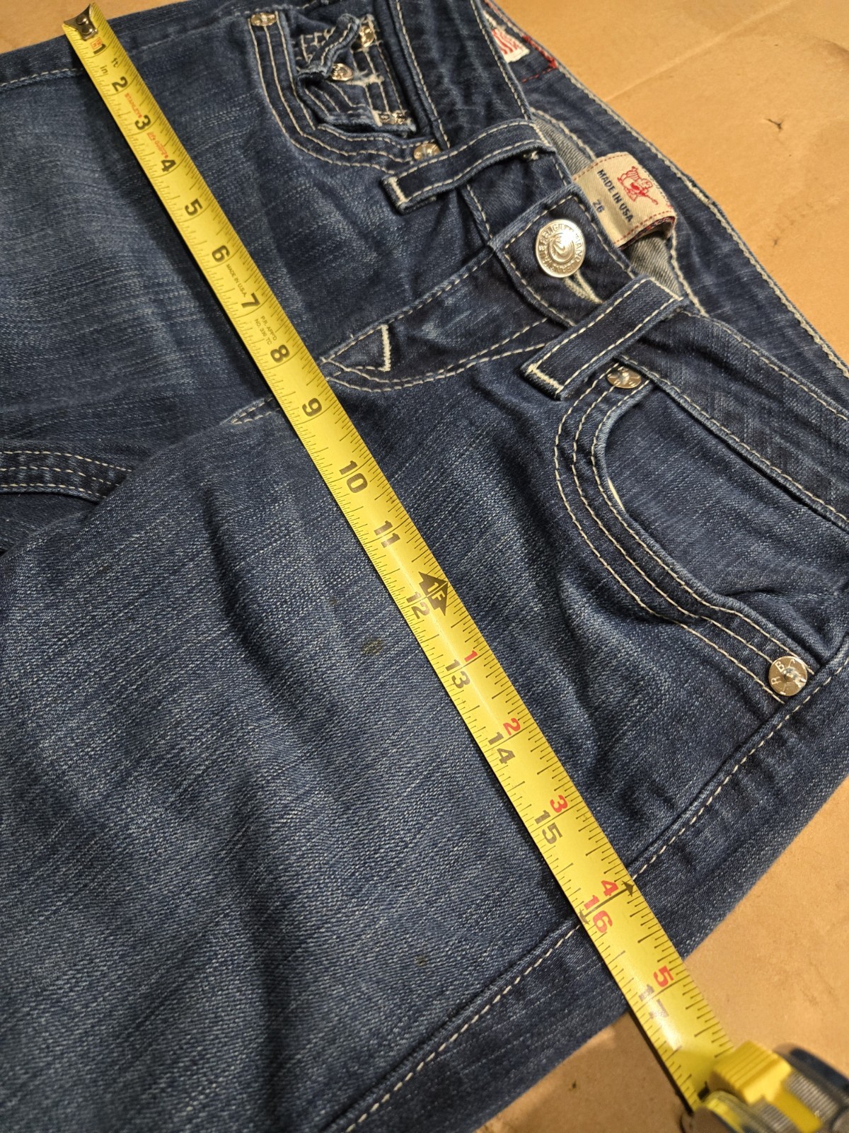 True Religion Jeans Womens 26 Blue Dark Jodie Skinny Flap Pockets Y2K Low Rise thumbnail 10