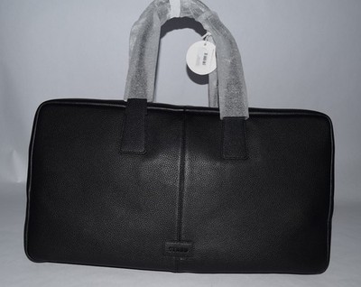 NWT! Staud Dude Black Leather Weekender Overnight Travel Bag Luggage