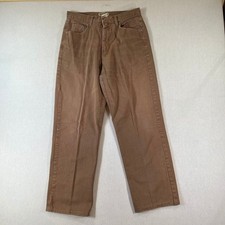 Vintage GUESS Jeans Mens Fit 31x28 Brown Straight Leg Denim Made in USA