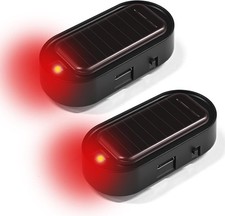 2PCS Car Solar Power Simulated Dummy Alarm, Car Alarm System, Auto Warning Inter