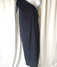 Anthropologie Wome's Size XS Daily Practice Black One Shoulder Dress Long Pocket