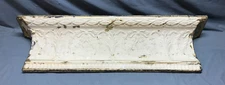 Architectural Salvaged 44" Embossed Metal Tin Cove Mantle Shelf Old 1575-25B