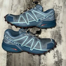 Salomon Speedcross 4 Trail Running Shoes woman size 7 Blue Lightweight Grip