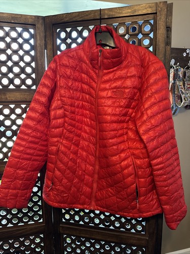 The North Face Puffer Jacket Women's XL Red Full Zip Polyester - Picture 1 of 5