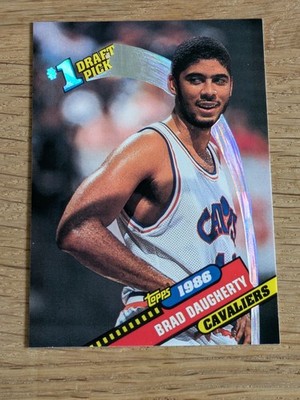 Topps #1 Draft Pick BRAD DAUGHERTY Basketball NBA Card Cleveland Cavaliers