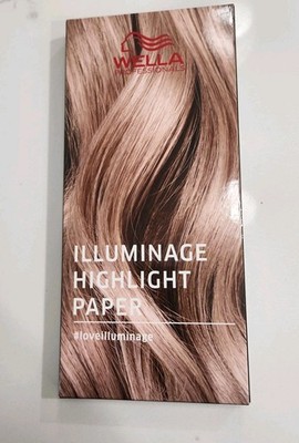 Wella Illuminate Highlight Paper 100 Pre-cut Sheets   (10  x 5 ) Brand New Box 