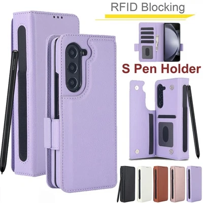 Für Samsung Galaxy Z Fold 7 6 5 4 3 Hülle Brieftasche Leder Schockfest Cover - Bild 1 von 4