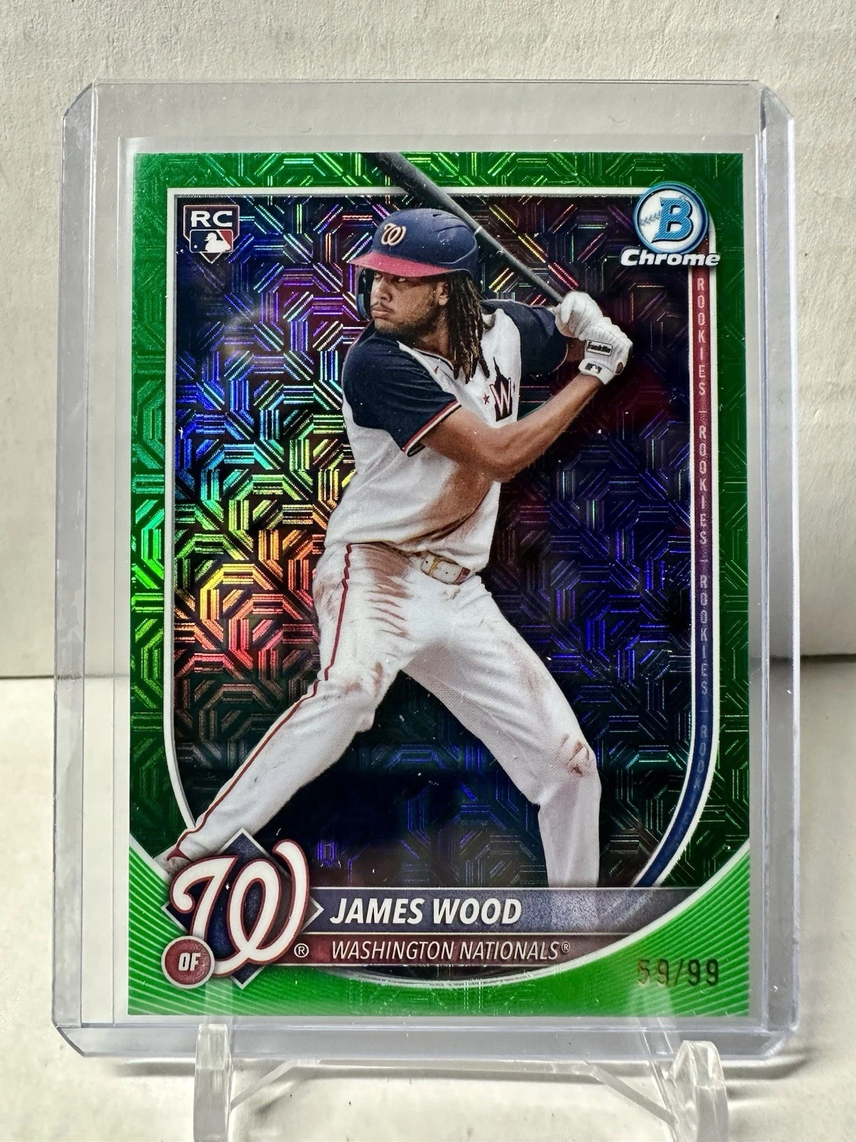 James Wood 2025 Bowman Chrome Mega Box Green Mojo Refractor /99 Rookie RC #29