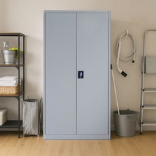 ARMADIO A RIPIANI MOD. CC-2 CM 90X45 H.180 IN METALLO GRIGIO