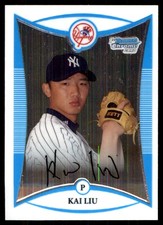 Kai Liu 2008 Bowman Chrome #BCP167 Yankees MLB READ FREE SHIPPING AutographDen