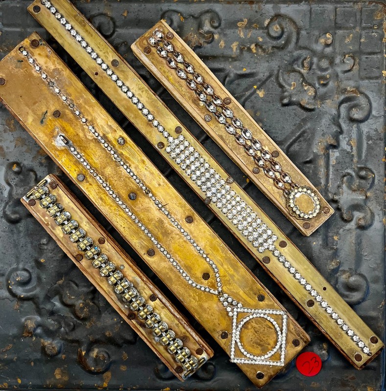 Vintage Decor, Rare One of a Kind Rhinestone Sample from Jewelry Warehouse lot23