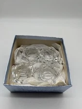 Vintage Westwood Village Crystal Open Glass Salt Cellars x 4 org. Gift Box