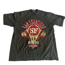 San Francisco 49ers Shirt Mens Extra Large Black Red Graphic Tee Faithful Niners