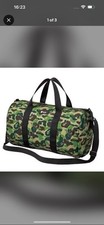 A Bathing Ape Bape Duffle Bag green cam Shoulder Strap Brand New RRP£50 GREEN 