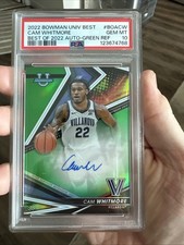 2022 BOWMAN UNIV BEST CAM WHITMORE /99 BEST OF 2022 AUTO-GREEN REF PSA 10