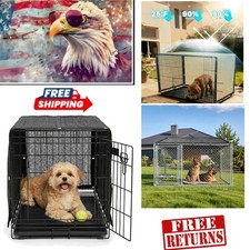 8' x 10' Black Dog Kennel Shade Cover - 90 UV Block, Custom Sizes Available