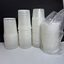 Lot Of 100 Plastic Containers Qt 32oz  Pint 16oz Storage With Lids