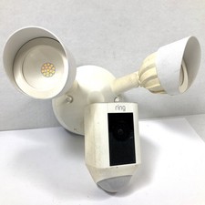 RING Floodlight Cam Wired with Motion-Activated 1080P HD Video-WHITE