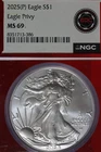2025 P NGC MS69 EAGLE PRIVY AMERICAN SILVER EAGLE #B52035