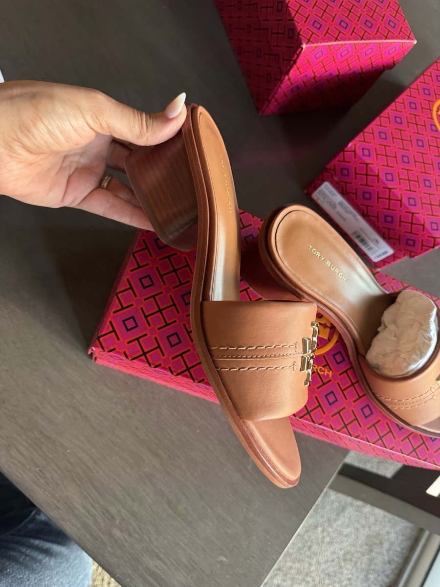TORY BURCH 直営OUTLET Everly ブロック Heelサンダルヒール Brand New TORY BURCH sz 10.5 Everly 65MM Sandal Heel Calf