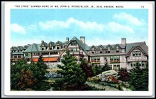 Postcard SUMMER HOME, JOHN D. ROCKEFELLER, JR., SEAL HARBOR, ME   M75