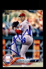 Signed Baseball Card Auto Jerad Eickhoff 2018 Topps #621 Philadelphia Phillies