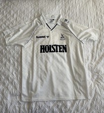 Image of Tottenham Hotspur Retro 1989 White Hummel Home Shirt Size Large New With Tags