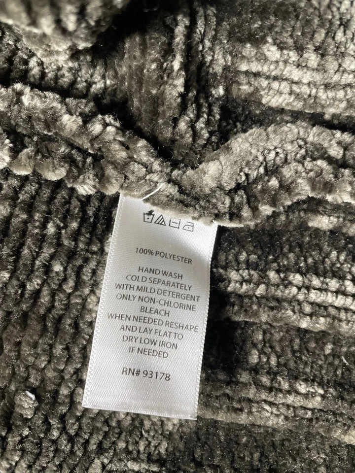 Max Studio Womans Dark Moss Carpet Velour Supply Cozy Pullover Sweater Size XL - Image 4 of 4