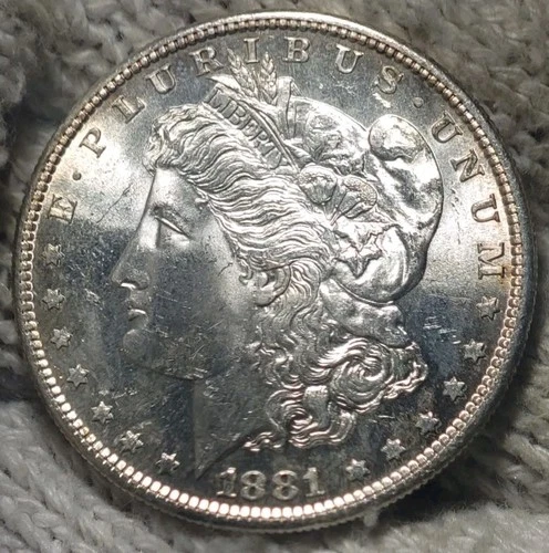 1881-s Morgan Silver Dollar Brilliant Uncirculated Cameo With Mirrors