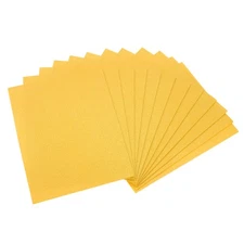 12 Pack 10.83 x 8.46" 2mm Thickness EVA Foam Sheets for Arts Yellow Glitter