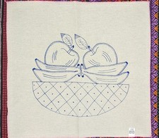 Fruit Basket Embroidery Tea Cloth (Fruta Manta Servilletero Servilleta Bordar)
