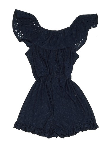 Love Squared Girls Girls Blue Overall Shorts 7 - Picture 2 of 2