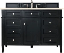James Martin Vanities 650-V48-3EMR Brittany 48" Single Basin - Black