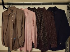 Lot Of 5 Jos A Bank Dress Shirts Men Button Up Size Medium L0002