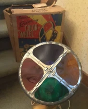 VTG Spartus 887 Rotating Color Wheel Christmas Aluminum Tree Light Original Box