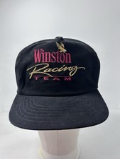 Winston Racing Team Black Velvet Vintage Trucker Style Hat Snapback NASCAR Read