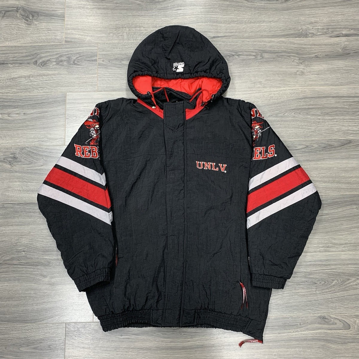 Vintage 90S Starter UNLV REBELS Jacket XL RARE UNIVERSITY MENS 