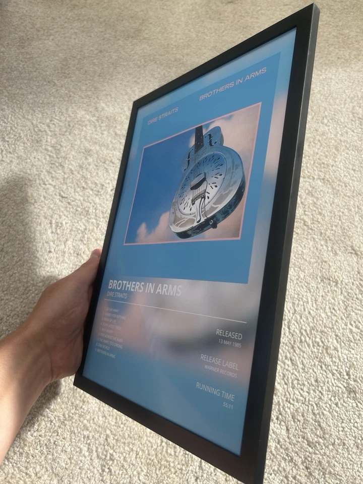 Dire Straits Brothers In Arms A4 Framed Print Poster With Frame - Image 3 of 4