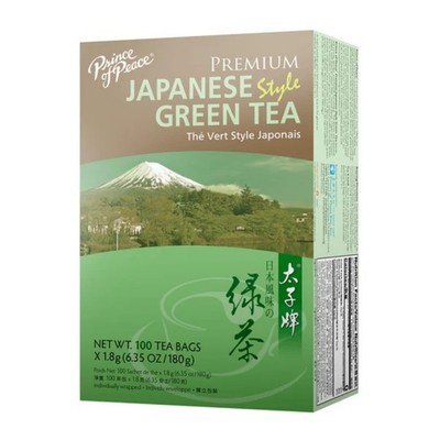 Premium Japanese Style Green Tea, 100 Tea Bags Each Box -Prince of Peace