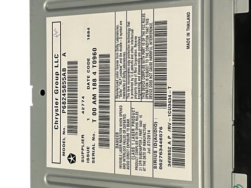 07-14 Dodge Chrysler Jeep High Speed Radio CD Dvd MyGig Rbz P68245857AB A - Picture 7 of 9