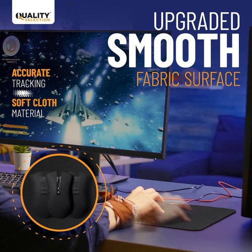 Mouse Pad Non-Slip Rubber Base Computer Black Mousepad, Superb Tracking Accur... - 第 7/8 張圖片