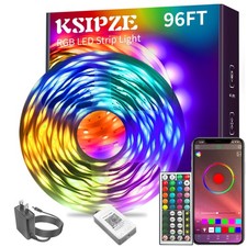 KSIPZE 96ft Led Strip Lights RGB Music Sync Color Changing Bluetooth Led Lights