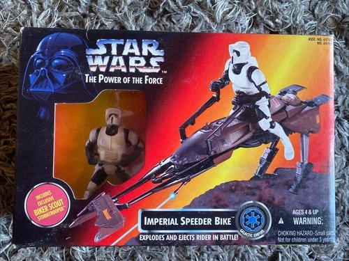 Star Wars The Power of The Force Imperial Speeder Bike with Scout Trooper